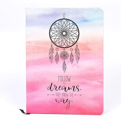 Memorys Ribbon Bookmark Notebook With Rounded Corners 148mmX210mm, 80 GSM A5 Diary Ruled 240 Pages(Dream Splash)
