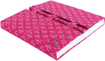 Heart Home Cardboard Travel Notebook A5 Diary Plain Page 100 Pages(Pink)