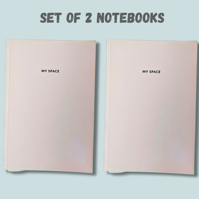 Space and Beauty My Space A5 Notebook Unruled 52 Pages(White, Pack of 2)