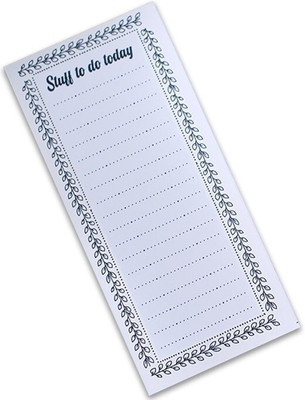 TREASURE TALES STUFF TO DO TODAY ,Schedule Your Day, Manage to-do List and Track Wellness A4 Writing Pad Ruled STUFF TO DO TODAY TEAR OFF NOTEBOOKS 70 Pages(White)