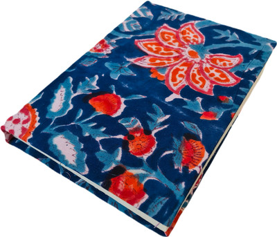 bitskit Block Print Diary Notebook Journal Unlined Handmade Unruled for Everyday Use Regular Planner/Organizer Plain 100 Pages(Multicolor)