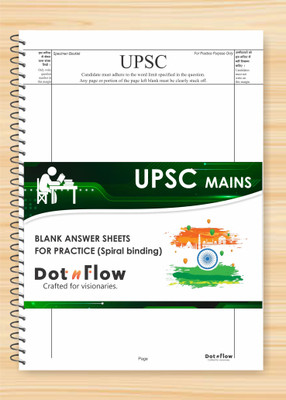 Dot n Flow UPSC PRACTICE SHEETS A4 Notebook Ruled 400 Pages(White, Pack of 2)