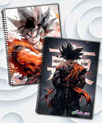 NOTEme Goku Power Mode Edition A5 Notebook Unruled 200 Pages(Multicolor, Pack of 2)
