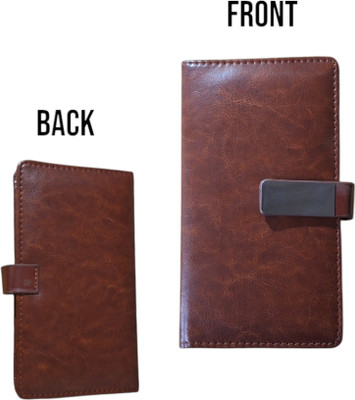 FINARO Mini Diary A6 Diary Ruled 192 Pages(Brown)