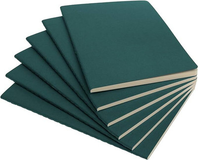 INNAXA Softcover Journals for Writing - Blank Notebook A5 Notebook Blank 64 Pages(Green, Pack of 6)