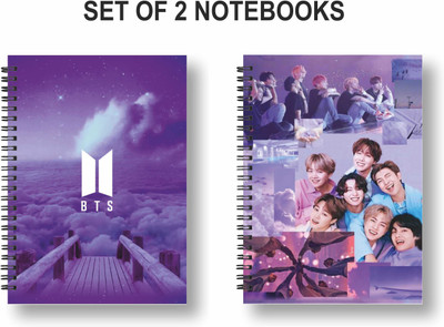 3DS Notebook A5 Diary Ruled 144 Pages(Multicolor, Pack of 2)