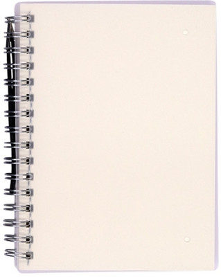 Vintager Blank Notebook Spiral 80 Pages - A6 Unlined Notebook with Clear Hardcover A6 Diary Blank Pages 80 Pages(Transparent)