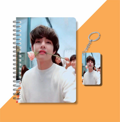 craft maniacs V DIARY & KEYCHAIN A5 Notebook RULED 120 Pages(Multicolor)