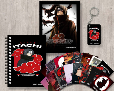 craft maniacs ITACHI UCHIHA GIFTING COMBO A5 Diary RULED 120 Pages(Black)