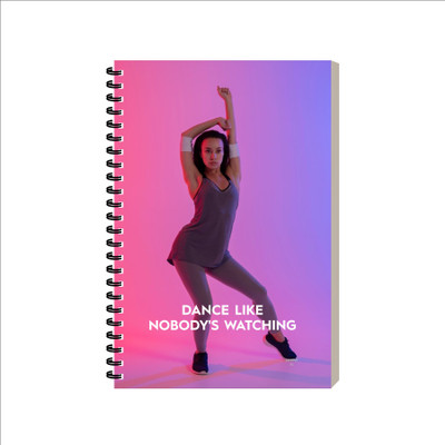 ESCAPER Dance Like Nobody's Watching Fitness Diary Stationery Notebook A5 Diary Ruled 160 Pages(Dance Like Nobody's Watching)