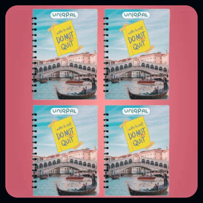 Puvi SPIRAL Notebook A4 Notebook RULED /LINE 200 Pages(Multicolor, Pack of 4)
