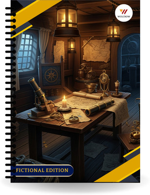Wulcrow Premium Notebook | FICTIONAL EDITION B| A5 Notebook UNRULED 140 Pages(Black)