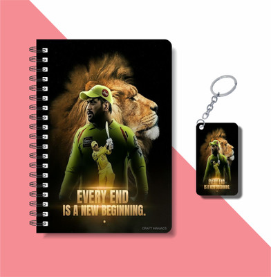 craft maniacs DHONI 2024 NOTEBOOK COLLECTION A5 Diary RULED 160 Pages(Red)
