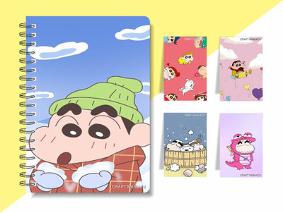 craft maniacs SHINCHAN 2023 NOTEBOOK COLLECTION A5 Diary RULED 160 Pages(White)