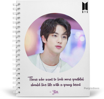 PurpleBees BTS Special Diary A5 Diary Unruled 160 Pages(Multicolor)