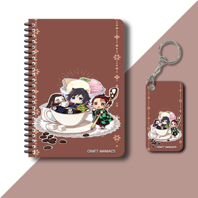 craft maniacs DEMON SLAYER 2023 NOTEBOOK COLLECTION A5 Notebook RULED 160 Pages(White)