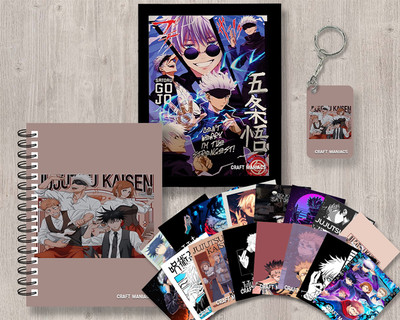 craft maniacs JUJUTSU KAISEN GIFTING SET A5 Diary RULED 120 Pages(Red)