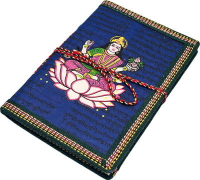 Diwam handicrafts HAND PRINTED DIARY COLLECTION A7 Diary Unruled Pages 42 Pages(Blue)