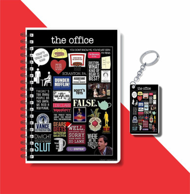 craft maniacs OFFICE SITCOM 2023 DIARY & KEYCHAIN A5 Diary RULED 120 Pages(Multicolor)