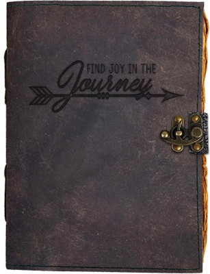 DI-KRAFT Vintage Leather journal with antique vintage pages A5 Journal unruled 200 Pages(Black)