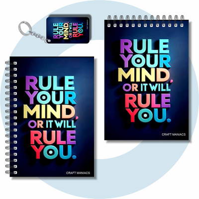 craft maniacs 2025 NOTEBOOKS A6 Diary UNRULED 100 Pages(Red, Pack of 2)