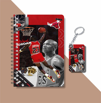 craft maniacs 2023 JORDAN DIARY + KEYCHAIN A5 Notebook RULED 160 Pages(Multicolor)