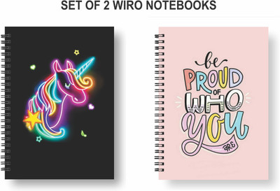 Papco Notebooks A5 Diary Ruled 144 Pages(Multicolor, Pack of 2)
