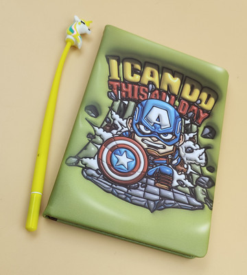 Paper Bear Caption America A5 Diary Designer 80 Pages(Light Green)