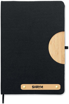 SY Gifts Book Marker A5 Diary Single Rule 100 Pages(Black)