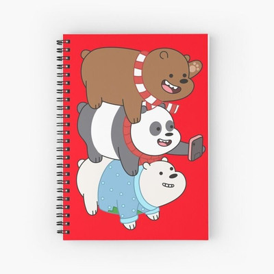 craft maniacs BARE BEARS 2023 COLLECTION A5 Notebook RULED 160 Pages(Multicolor)
