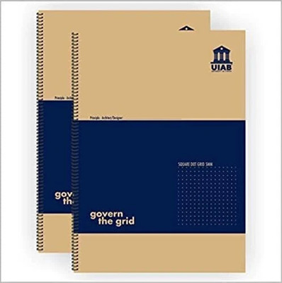 Shopertuniti university in a book A4 Notebook Square Dot Grid Note Book 100 Pages(Multicolor, Pack of 2)