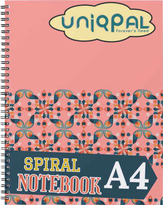 UNIQPAL SET OF 1 A4 Notebook UNRULED 200 Pages(Multicolor)