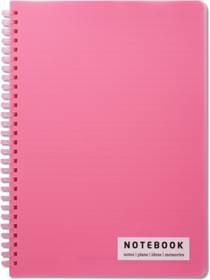 Doodle Soft Ring Spiral Wiro Notebook for Comfortable Writing | B5 Notebook Ruled 160 Pages(Pink)