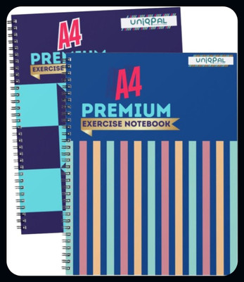 Puvi SPIRAL Notebook A4 Notebook RULED /LINE 200 Pages(Multicolor, Pack of 2)