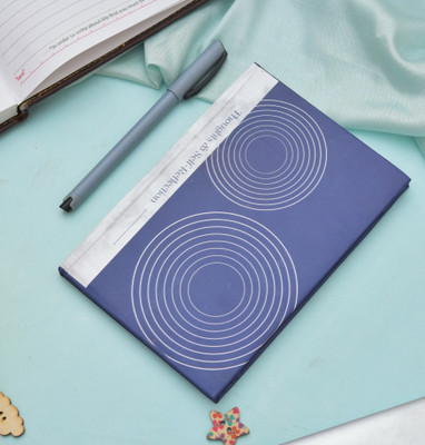 SPM Classic Premium Leather Travel Journal Diary for Gifting Purpose A5 Diary Ruled 144 Pages(Blue)