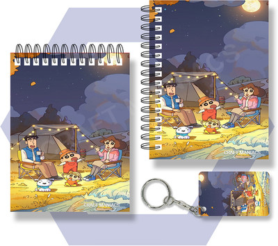 craft maniacs SHINCHAN NOTEBOOKS 2025 A6 Diary UNRULED 100 Pages(Multicolor)