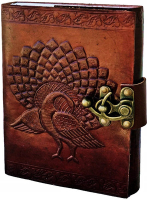RSN Travel diary A5 Notebook unruled 100 Pages(Brown)