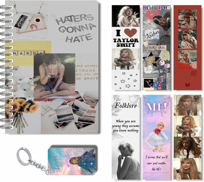 craft maniacs 2023 TAYLOR DIARY + TWO FREEBIE COLLECTION A5 Notebook RULED 160 Pages(Multicolor)