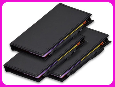 NIZAM HANDICRAFT Notebook for kids , students and office going men Pocket-size Memo Pad UN RULED 50 Pages(NEON BLUE, LAVENDER, White, Pack of 3)