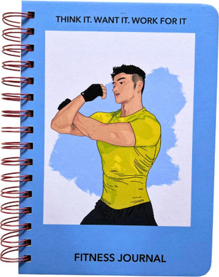 Bop Canvases Fitness Diary A5 Diary Printed 180 Pages(Multicolor)