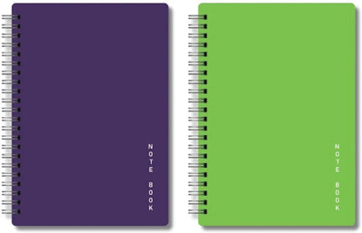 Artable Combo Pack A6 Notebook Ruled 160 Pages(Green, Blue, Pack of 2)