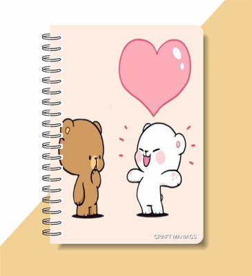 craft maniacs MILK & MOCHA 2023 COLLECTION A5 Notebook RULED 160 Pages(Multicolor)