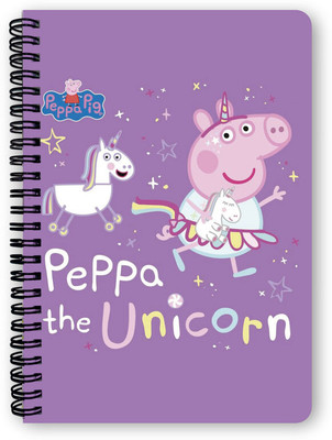 Goku Ki Dukan Peppa Pig School Notebook |Free Stickers A5 Diary Unruled 150 Pages(Mulitcolour)