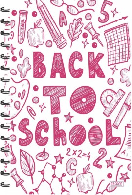 ESCAPER Back To School (RULED) Designer Diary, Notebook, Notepad A5 Diary Ruling 160 Pages(Multicolor)