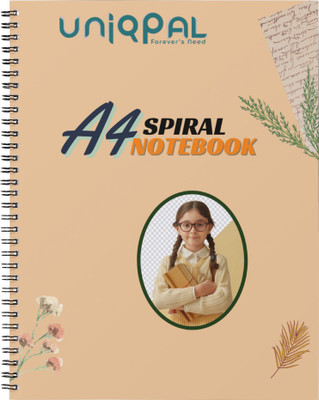 UNIQPAL SET OF 1 A4 Notebook Ruled 200 Pages(Multicolor)