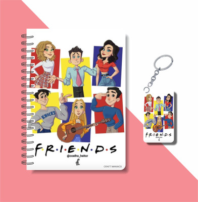 craft maniacs FRIENDS BEST 2024 COLLECTION A5 Diary RULED 160 Pages(Multicolor)