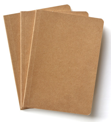 INNAXA Softbond Diary, Blank Notebooks A5 Notebook Black 100 Pages(Brown, Pack of 3)