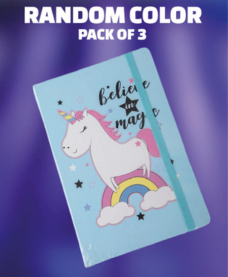 BIZDOM EXCELENT A5 Planner RULED 70 Pages(BLUE AND PINK, Pack of 3)