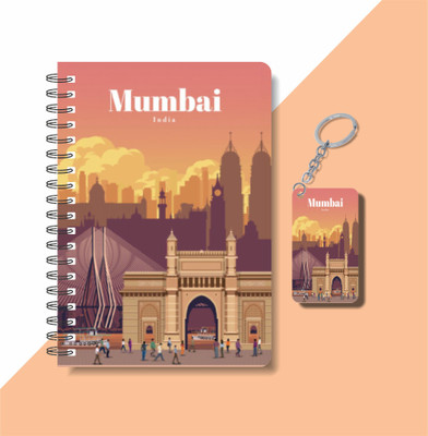 craft maniacs A5 NOTEBOOK + KEYCHAIN COLLECTION A5 Note Book RULED 160 Pages(Black, White)