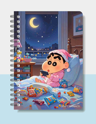 craft maniacs SHINCHAN DIARY 2025 A5 Notebook RULED 160 Pages(Multicolor)